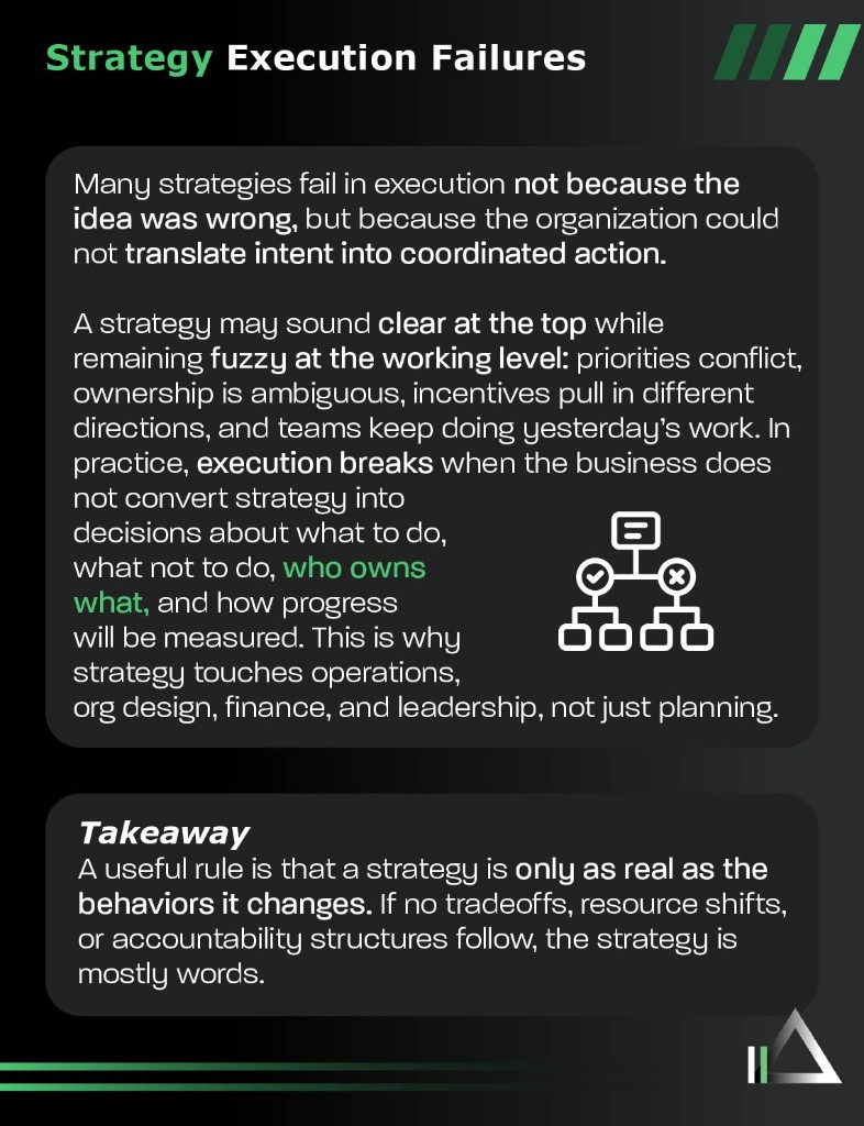 Example lesson: Strategy Execution Failures